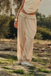 Break Free Cotton Gauze Drawstring Balloon Pants - ShopPromesa