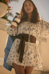 Simply Beautiful Floral Puff-Sleeve Babydoll Romper - ShopPromesa