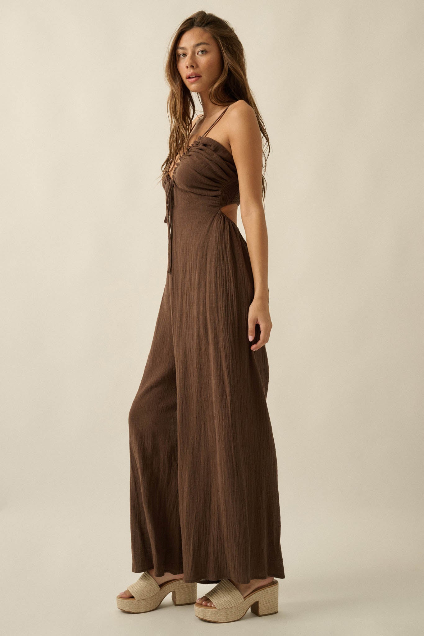 Every Breath Cotton Gauze Wide-Leg Jumpsuit - ShopPromesa