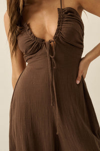 Every Breath Cotton Gauze Wide-Leg Jumpsuit - ShopPromesa