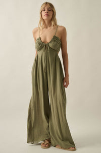 Every Breath Cotton Gauze Wide-Leg Jumpsuit - ShopPromesa