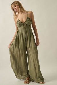 Every Breath Cotton Gauze Wide-Leg Jumpsuit - ShopPromesa