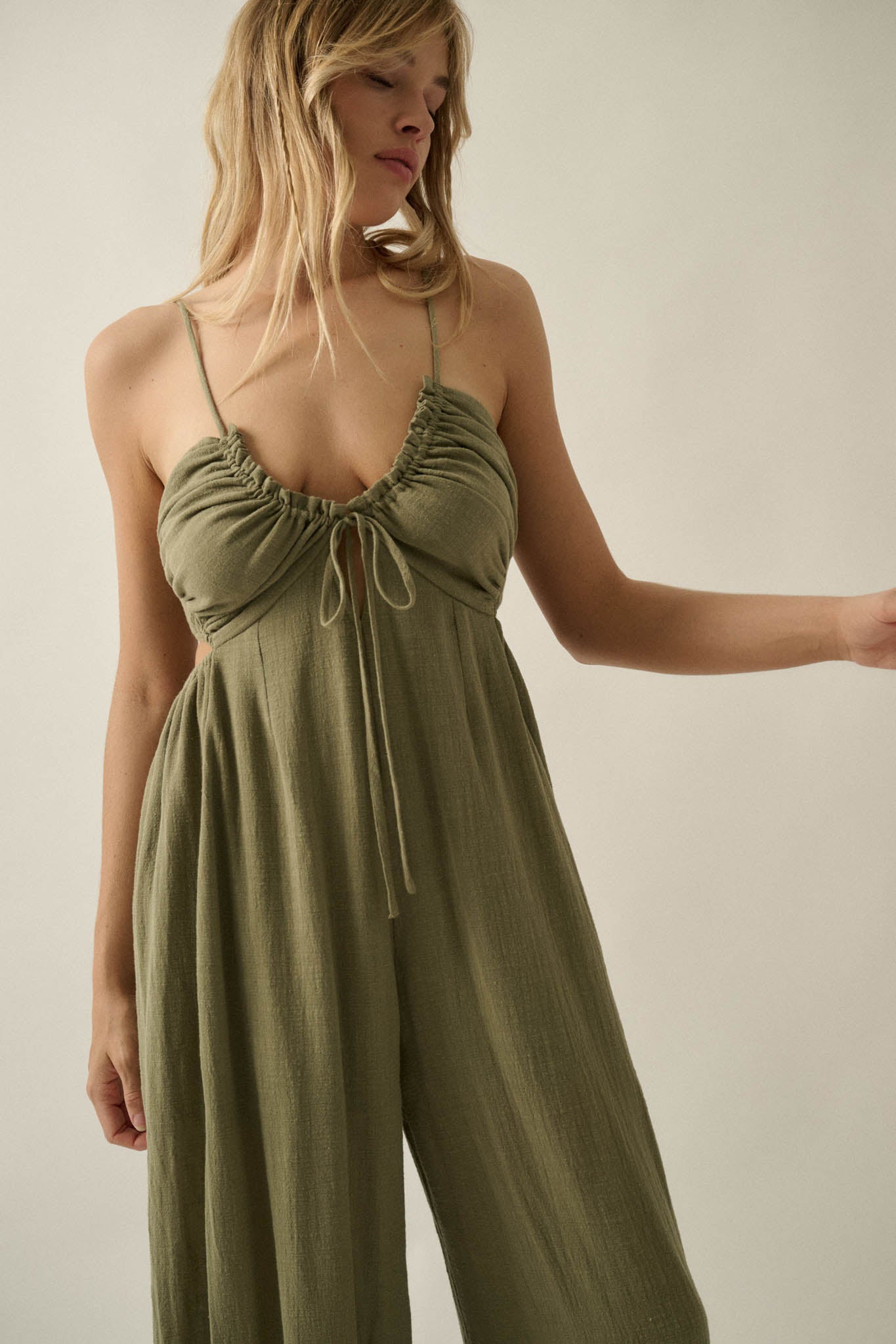 Every Breath Cotton Gauze Wide-Leg Jumpsuit - ShopPromesa