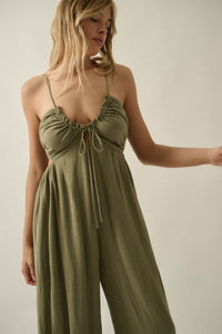 Every Breath Cotton Gauze Wide-Leg Jumpsuit - ShopPromesa