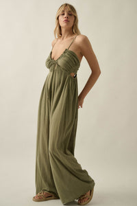 Every Breath Cotton Gauze Wide-Leg Jumpsuit - ShopPromesa