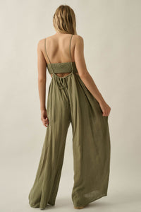 Every Breath Cotton Gauze Wide-Leg Jumpsuit - ShopPromesa