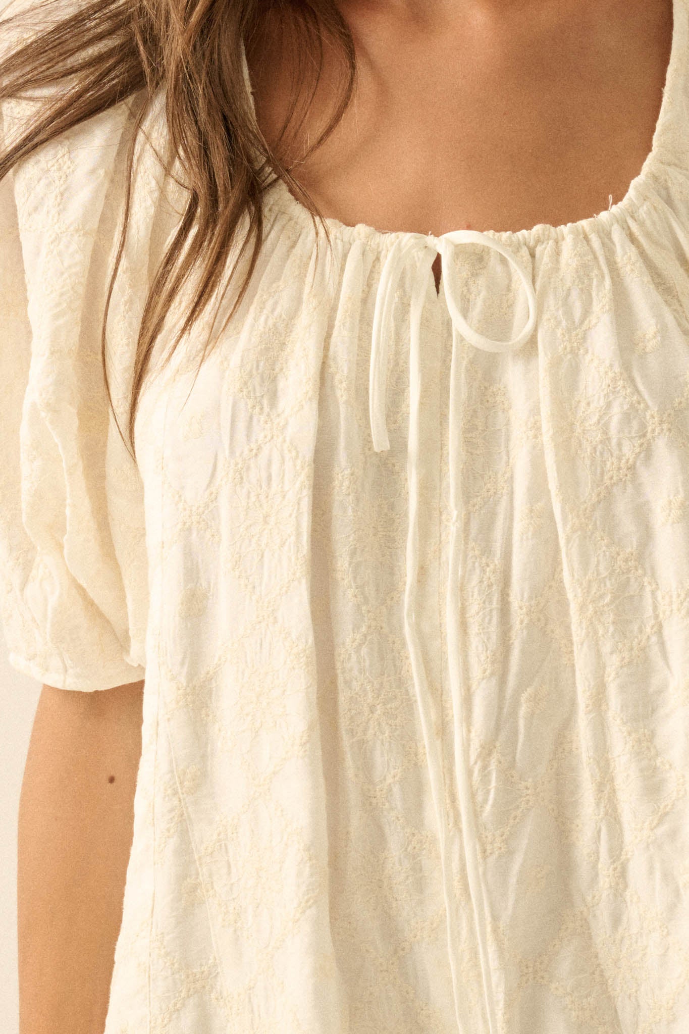 Flirt Alert Floral-Embroidered Babydoll Romper - ShopPromesa