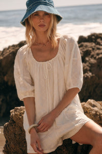 Flirt Alert Floral-Embroidered Babydoll Romper - ShopPromesa