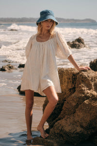 Flirt Alert Floral-Embroidered Babydoll Romper - ShopPromesa