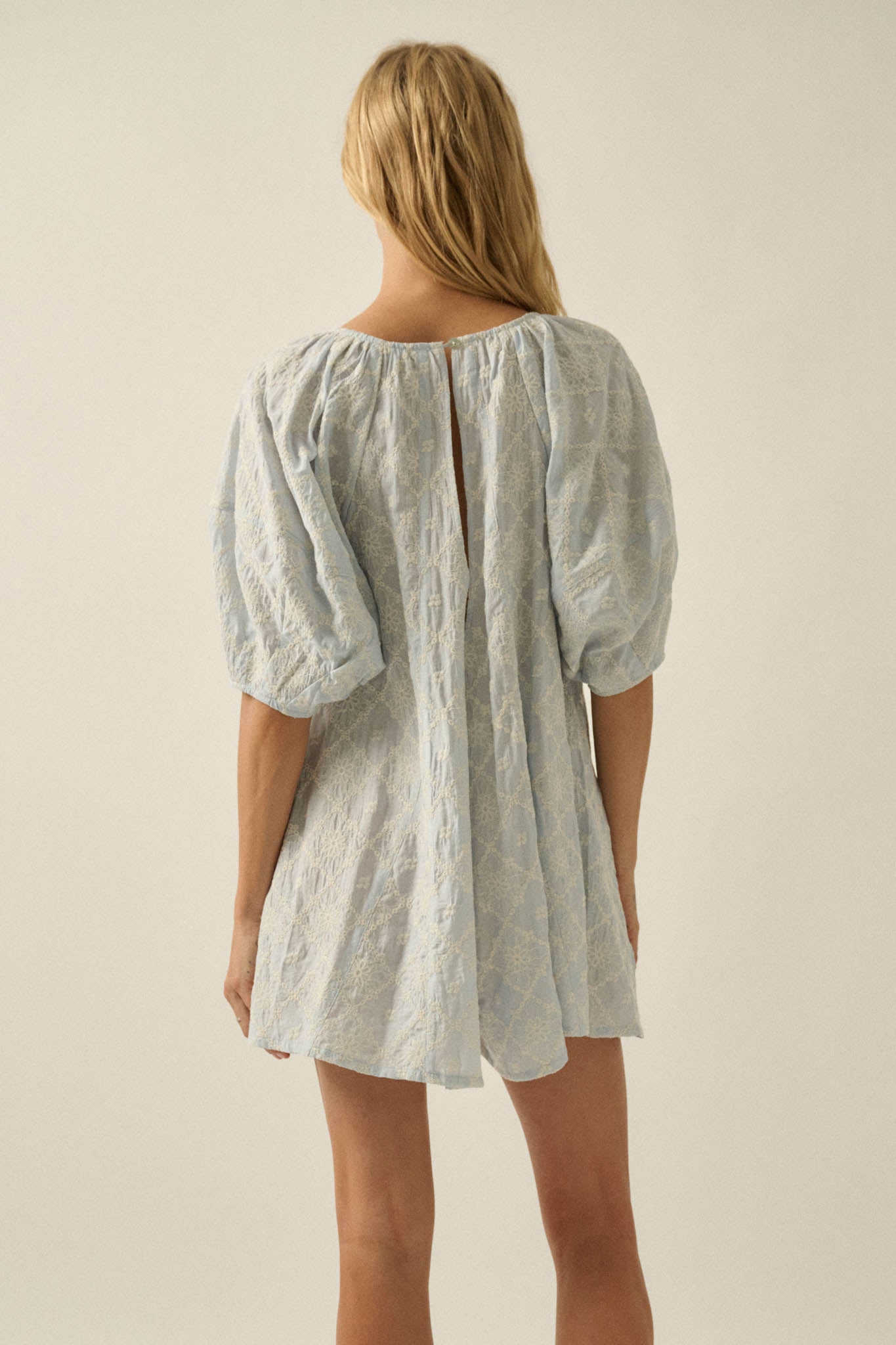 Flirt Alert Floral-Embroidered Babydoll Romper - ShopPromesa