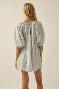 Flirt Alert Floral-Embroidered Babydoll Romper - ShopPromesa