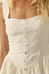 Flirty Blooms Embroidered Tiered Ruffle Romper - ShopPromesa