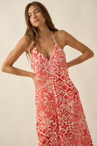 Dream Voyage Batik-Print Wide-Leg Halter Jumpsuit - ShopPromesa
