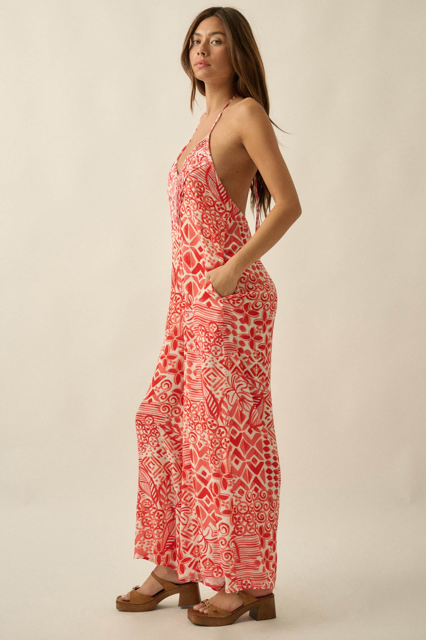 Dream Voyage Batik-Print Wide-Leg Halter Jumpsuit - ShopPromesa