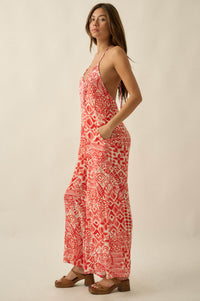 Dream Voyage Batik-Print Wide-Leg Halter Jumpsuit - ShopPromesa