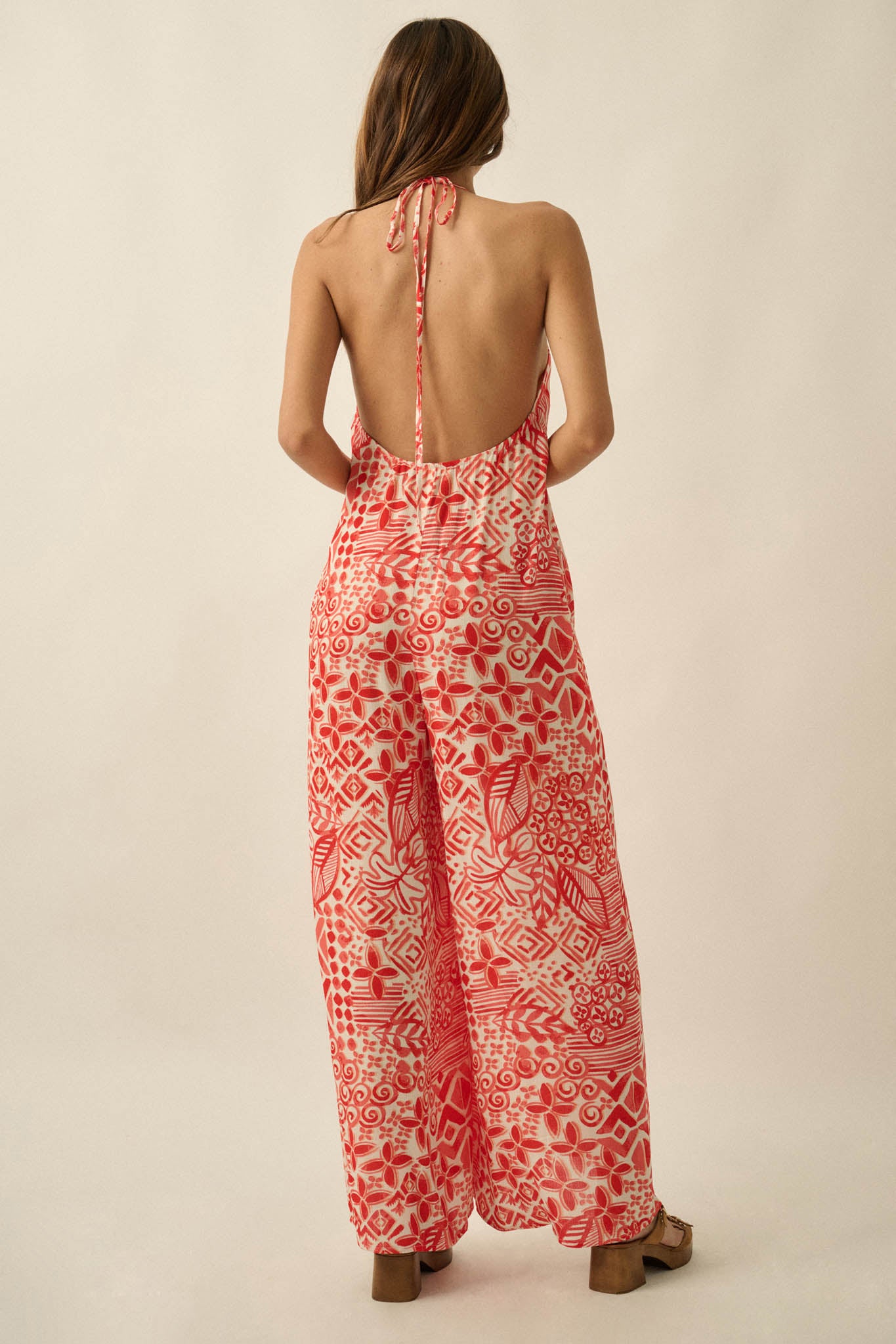 Dream Voyage Batik-Print Wide-Leg Halter Jumpsuit - ShopPromesa