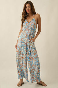 Dream Voyage Batik-Print Wide-Leg Halter Jumpsuit - ShopPromesa