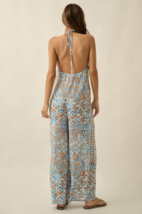 Dream Voyage Batik-Print Wide-Leg Halter Jumpsuit - ShopPromesa