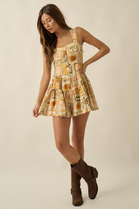 Paradise Bound Tropical-Print Tiered Ruffle Romper - ShopPromesa