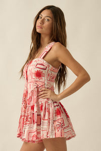 Paradise Bound Tropical-Print Tiered Ruffle Romper - ShopPromesa