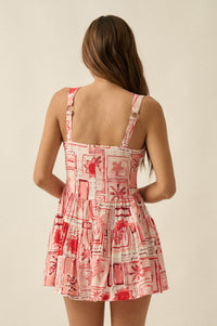 Paradise Bound Tropical-Print Tiered Ruffle Romper - ShopPromesa