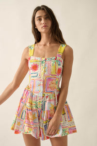 Paradise Bound Tropical-Print Tiered Ruffle Romper - ShopPromesa