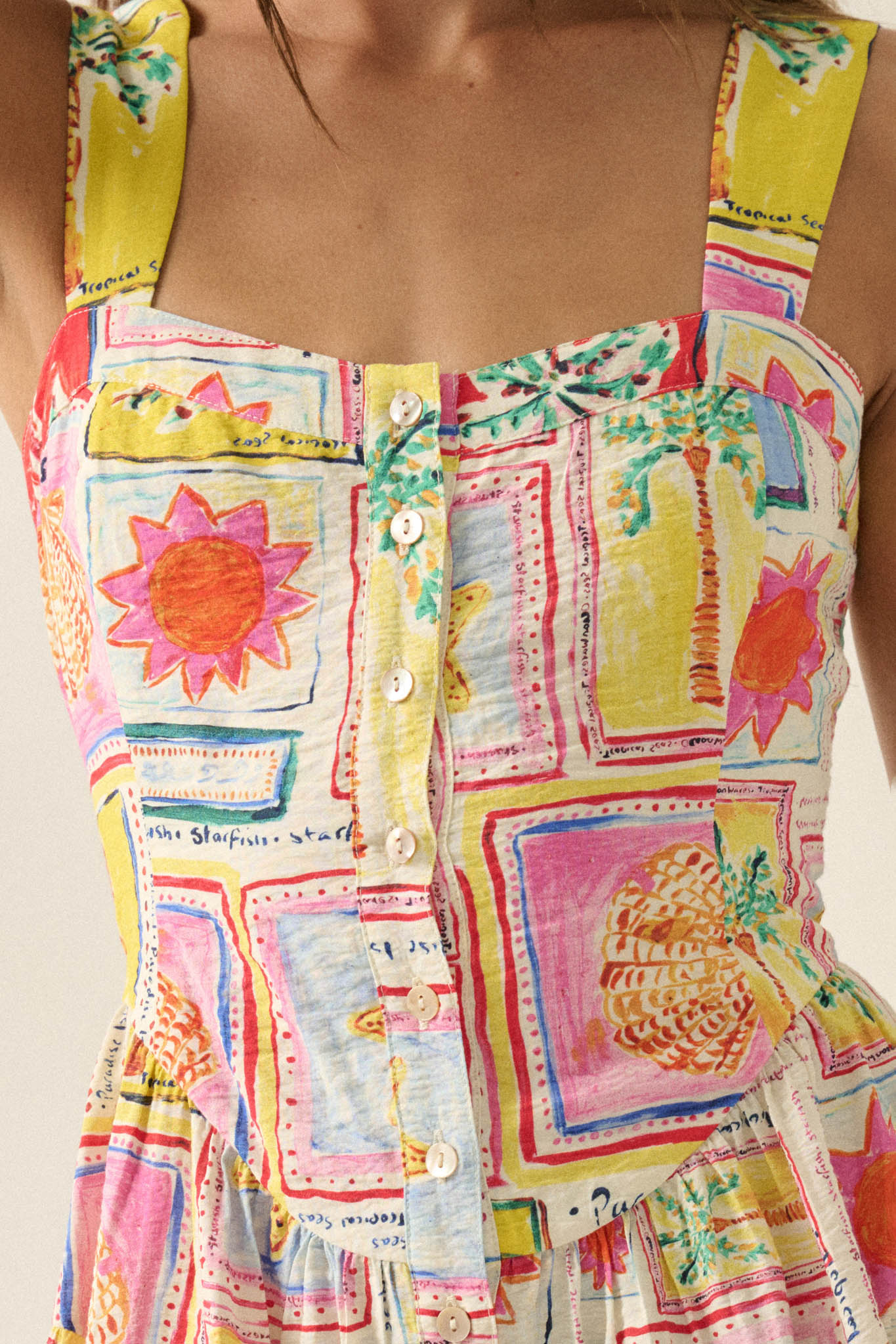Paradise Bound Tropical-Print Tiered Ruffle Romper - ShopPromesa