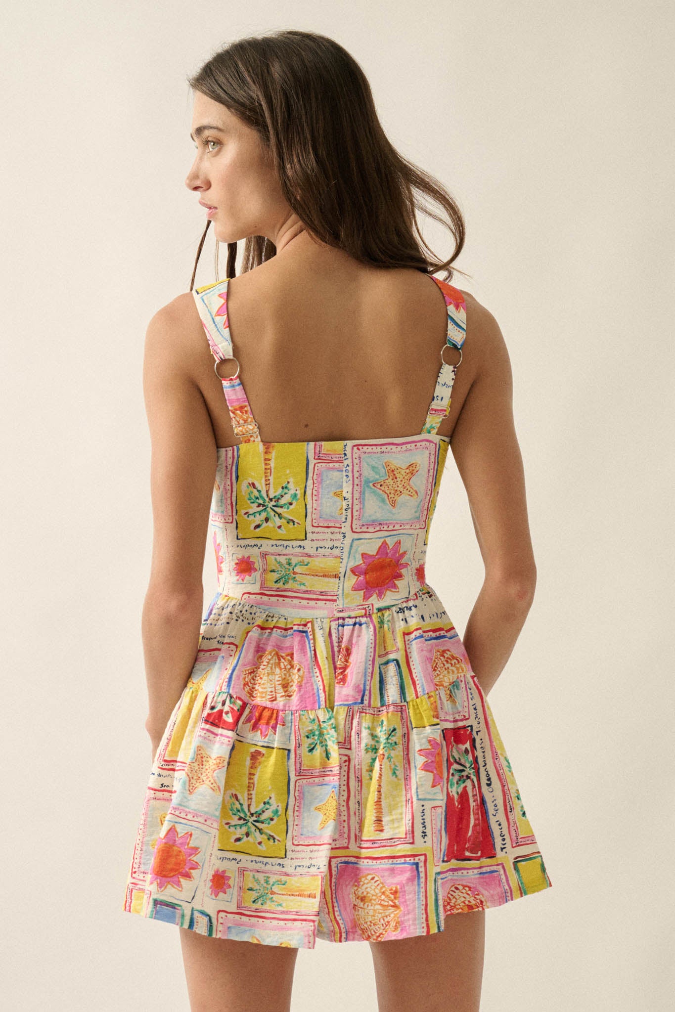Paradise Bound Tropical-Print Tiered Ruffle Romper - ShopPromesa