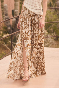 Beautiful Nomad Abstract Floral-Print Split-Hem Pants - ShopPromesa