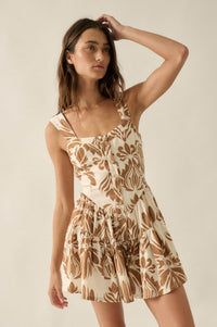 Sumptuous Beauty Ornate-Print Tiered Ruffle Romper - ShopPromesa