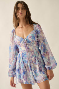 Pretty in Pastel Floral Chiffon Tie-Front Romper - ShopPromesa