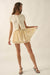 Dancing Daisies Floral Satin Drawstring Mini Skort - ShopPromesa