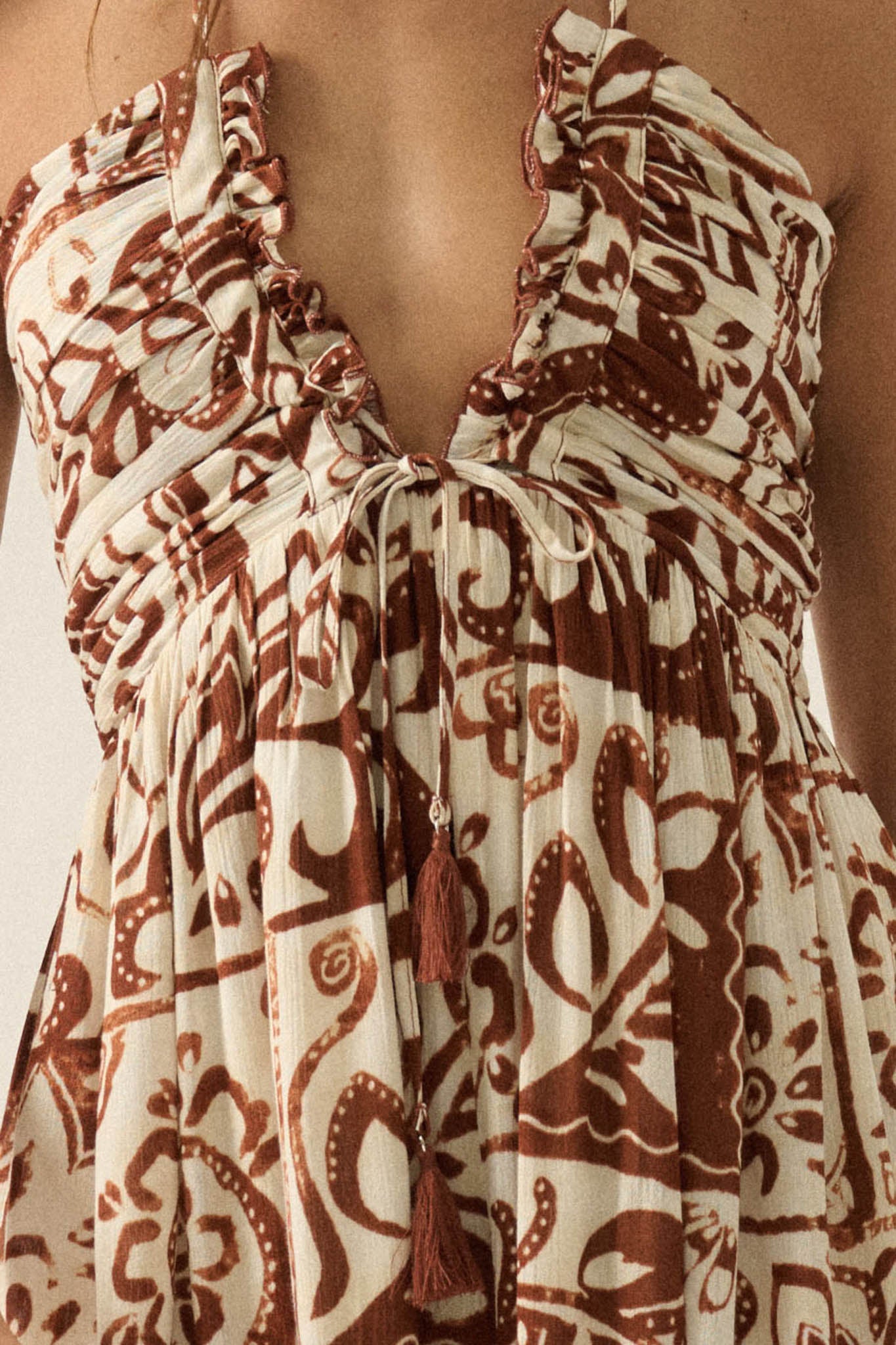 Nomad Spirit Abstract Floral-Print Halter Jumpsuit - ShopPromesa