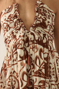 Nomad Spirit Abstract Floral-Print Halter Jumpsuit - ShopPromesa