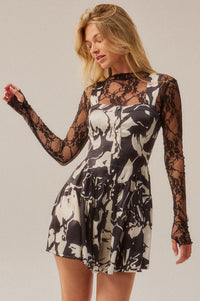 Charmed Life Floral Satin Tiered Sweetheart Romper - ShopPromesa