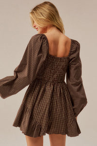 Square Deal Plaid Ruffled Tie-Front Romper - ShopPromesa