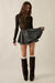 Step Back Gathered Gabardine Drawstring Mini Skort - ShopPromesa