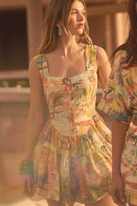 Jamaican Me Crazy Tropical-Print Tiered Romper - ShopPromesa