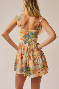Jamaican Me Crazy Tropical-Print Tiered Romper - ShopPromesa