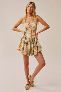 Jamaican Me Crazy Tropical-Print Tiered Romper - ShopPromesa