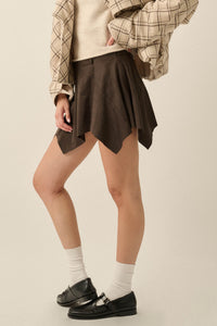Smooth Talker Vegan Suede Handkerchief Mini Skort - ShopPromesa
