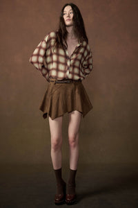 Smooth Talker Vegan Suede Handkerchief Mini Skort - ShopPromesa