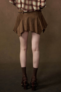 Smooth Talker Vegan Suede Handkerchief Mini Skort - ShopPromesa