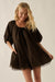 Up for It Eyelet Lace Puff-Sleeve Babydoll Romper - ShopPromesa
