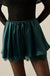 Luxe Life Satin Lace-Trim Gathered Mini Skort - ShopPromesa