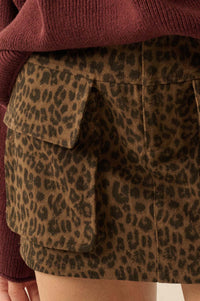 Jungle Girl Leopard Twill Cargo Mini Skirt - ShopPromesa