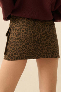 Jungle Girl Leopard Twill Cargo Mini Skirt - ShopPromesa