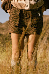 Jungle Girl Leopard Twill Cargo Mini Skirt - ShopPromesa