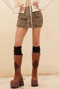 Jungle Girl Leopard Twill Cargo Mini Skirt - ShopPromesa
