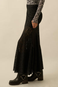 Moment in Time Floral Lace Mermaid Maxi Skirt - ShopPromesa